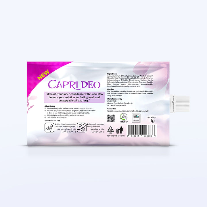 Capri Deo Lotion – Whitening (Female)