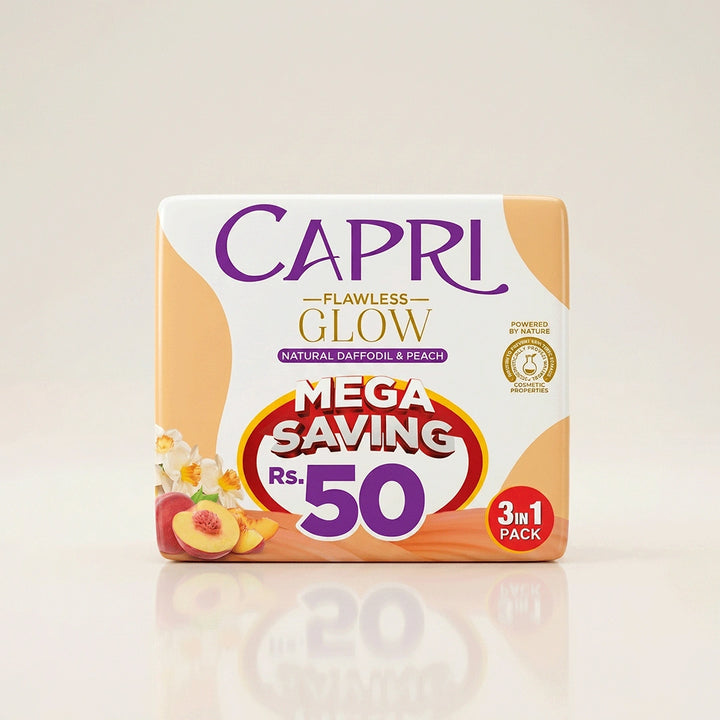 Capri Flawless Glow Peach - Pack of 3